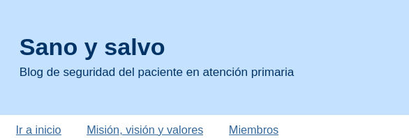 Captura de pantalla de la capçalera del lloc web Sano y Salvo