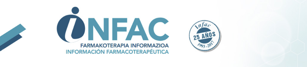Logo del Butlletí d'informació farmacoterapèutic INCAF de MIEZ - Medikamentuen Informazioko Euskal Zentroa Osasun Saila