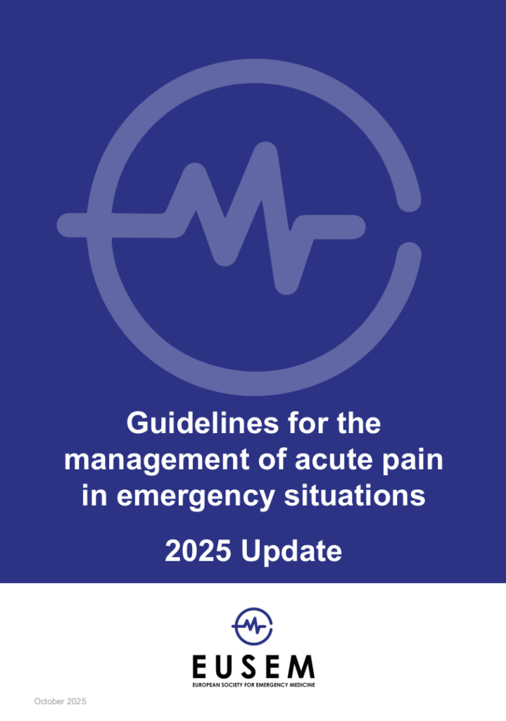 Captura de la primera pàgina del document "Guidelines for the management of acute pain in emergency situations 2025 Update"