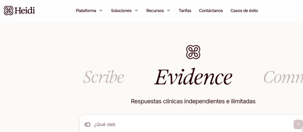 Captura de pantalla del lloc web heidihealth.com