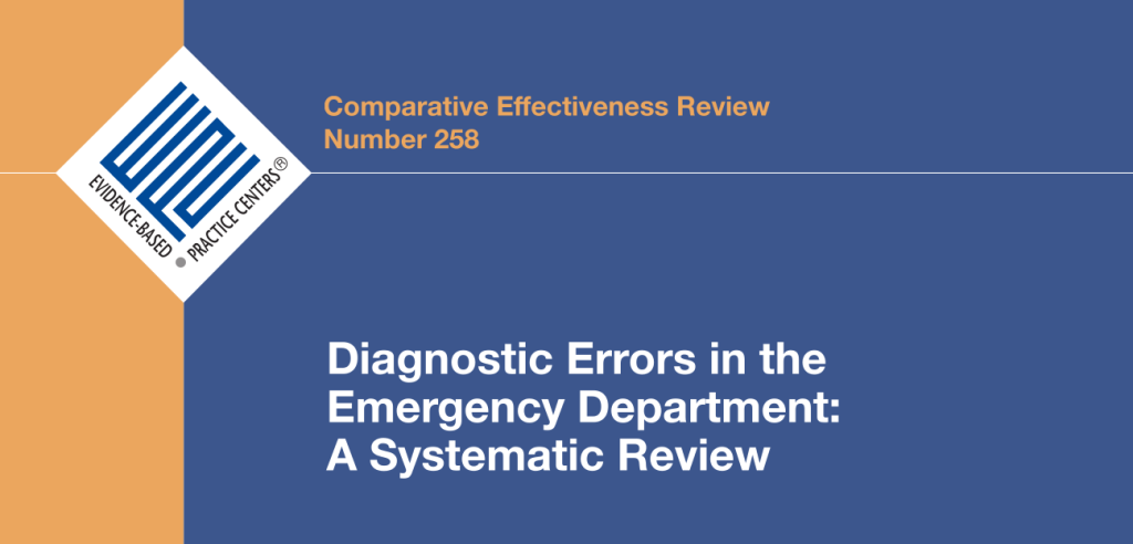 Portada del document "Diagnostic Errors in the Emergency Department: A Systematic Review"